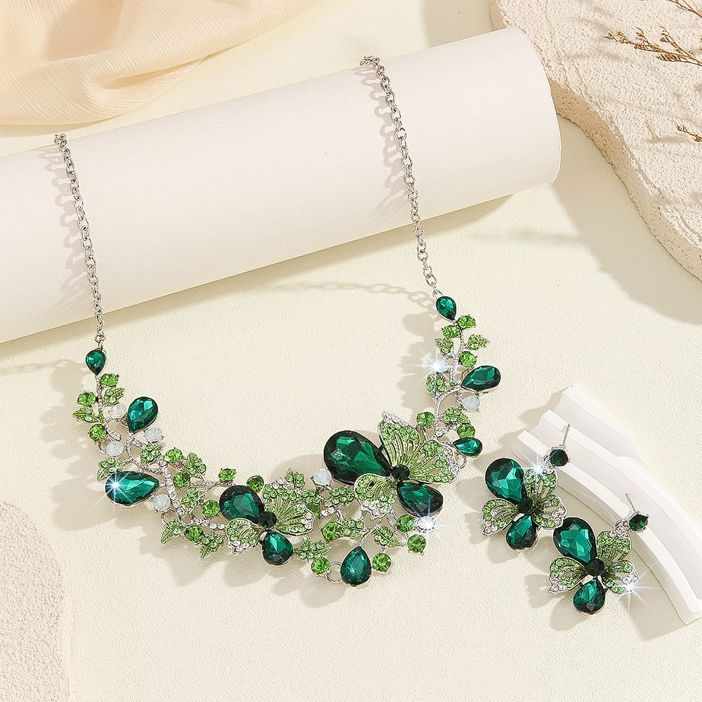 2-piece crystal jewelry set#TL0001