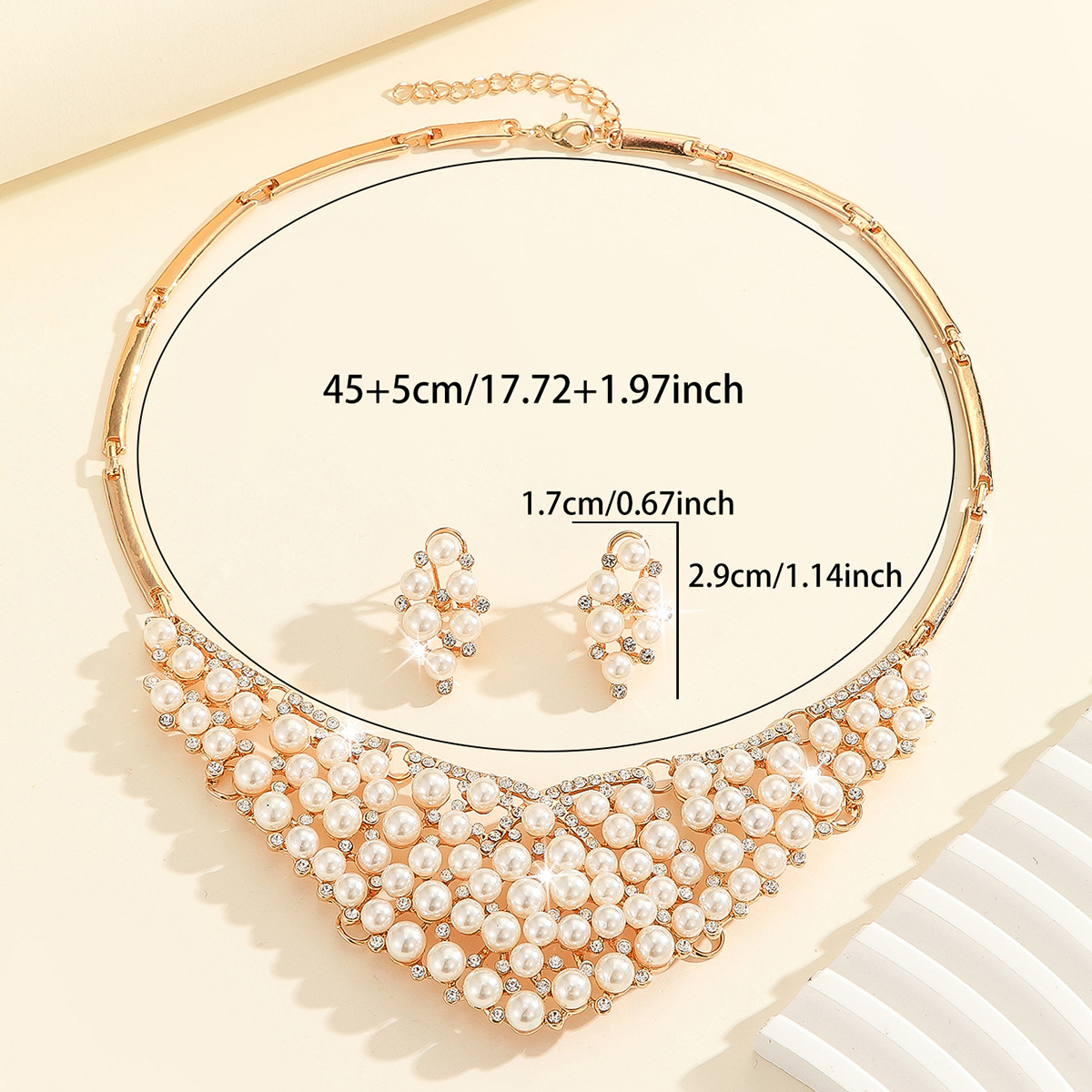 2-piece crystal jewelry set#TL4213