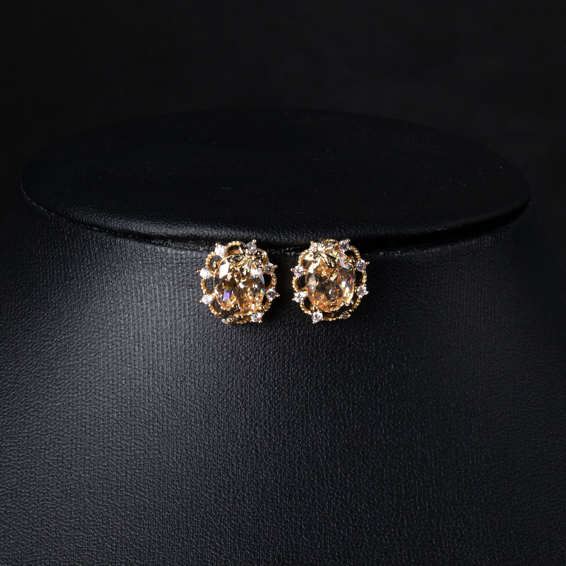 New elegant zircon earrings