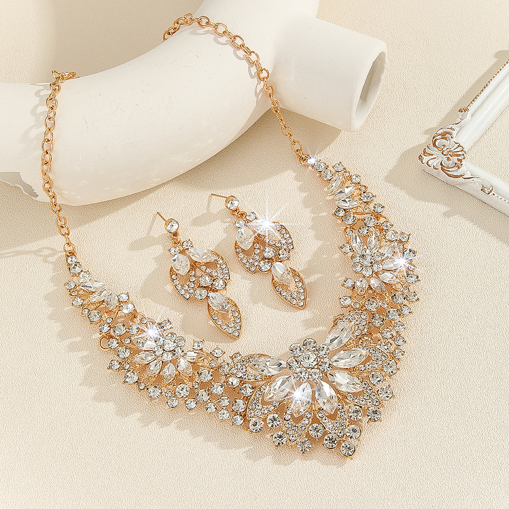 2-piece crystal jewelry set#TL005415