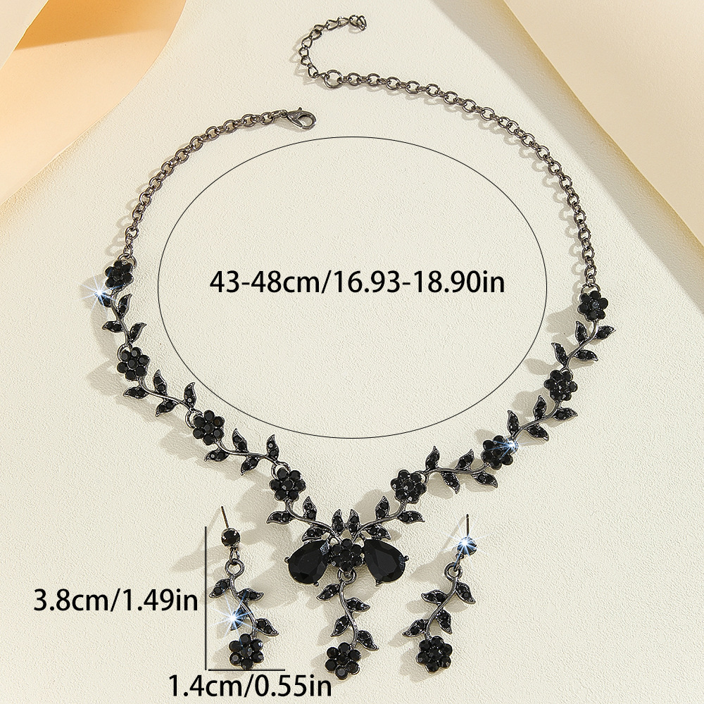 2-piece crystal jewelry set#TL0068