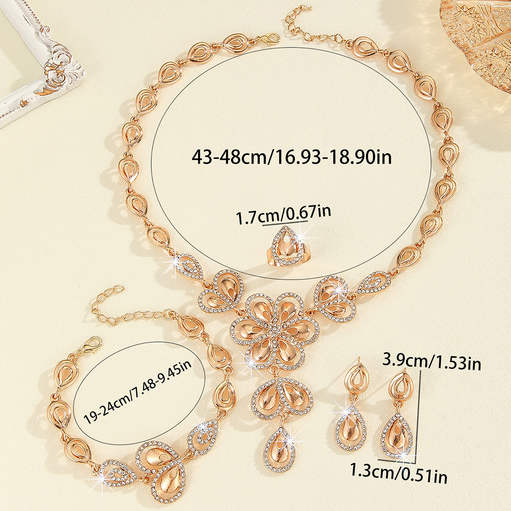 4-piece crystal jewelry set#61154028