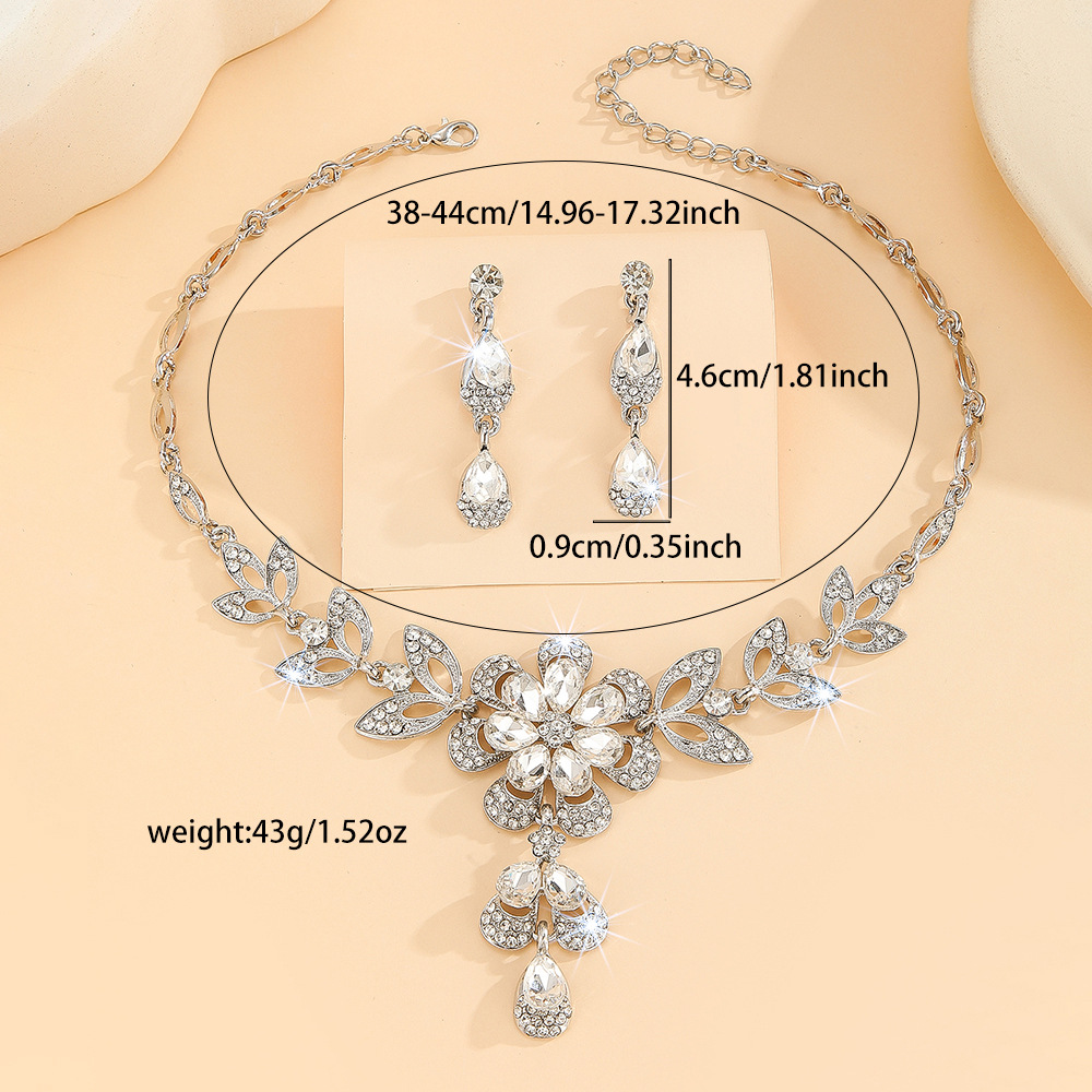 2-piece crystal jewelry set#TL4255