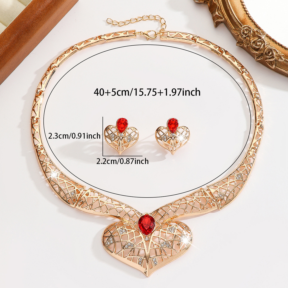 2-piece crystal jewelry set#TL4153