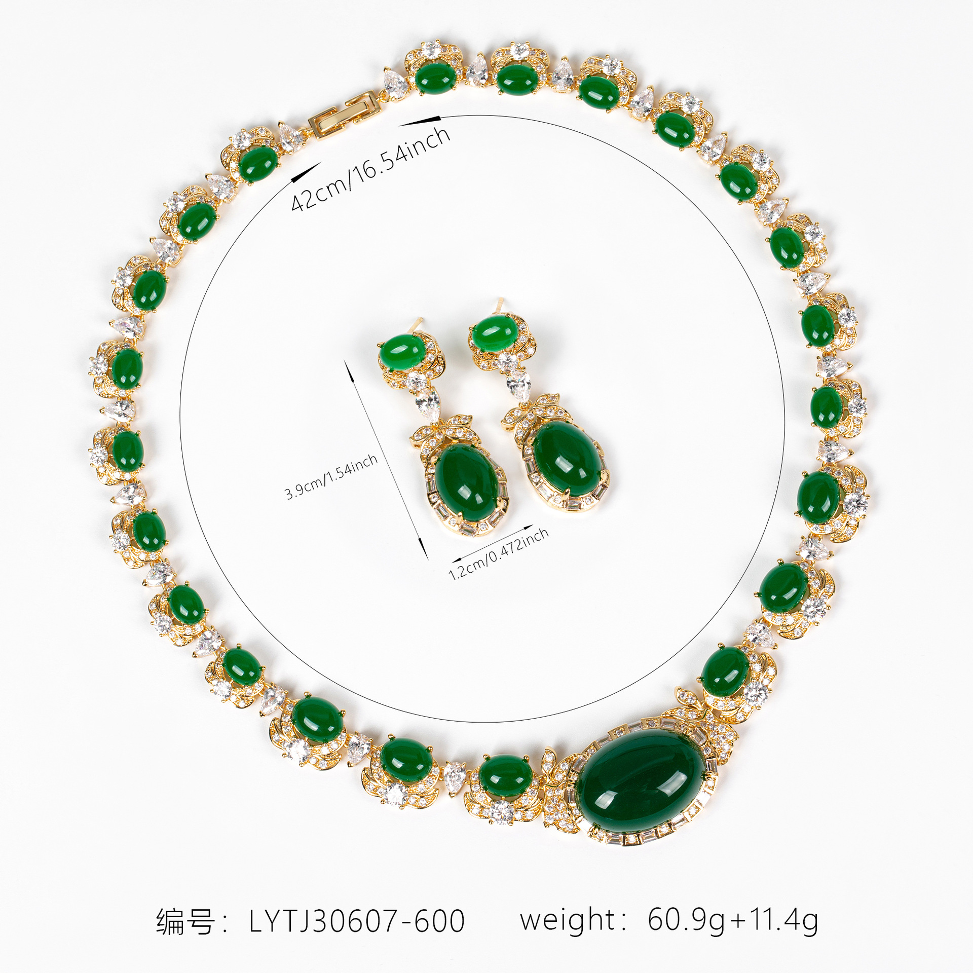 Zircon jewelry set