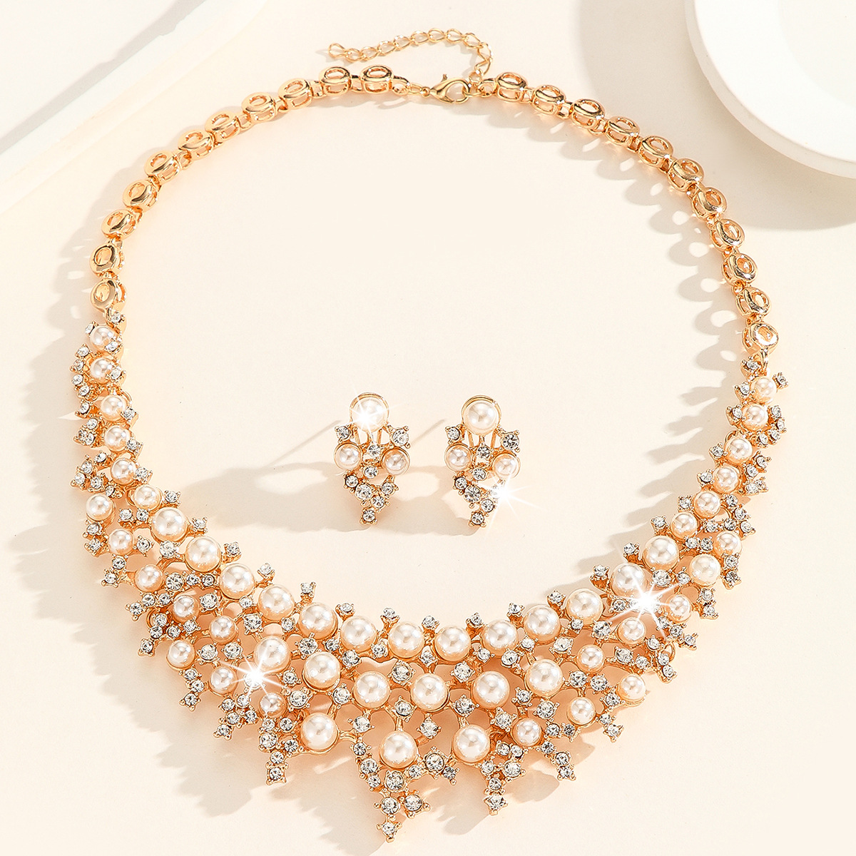 2-piece crystal jewelry set#TL4190