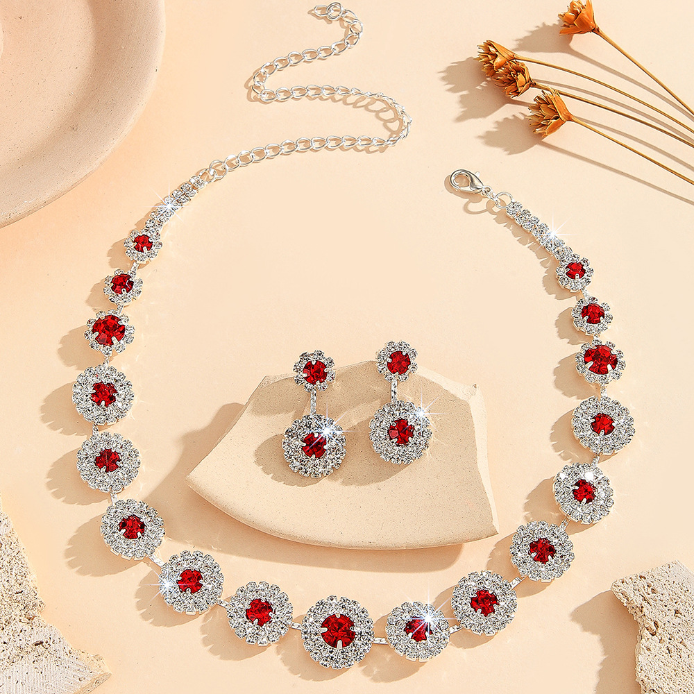 2-piece crystal jewelry set#TL00342