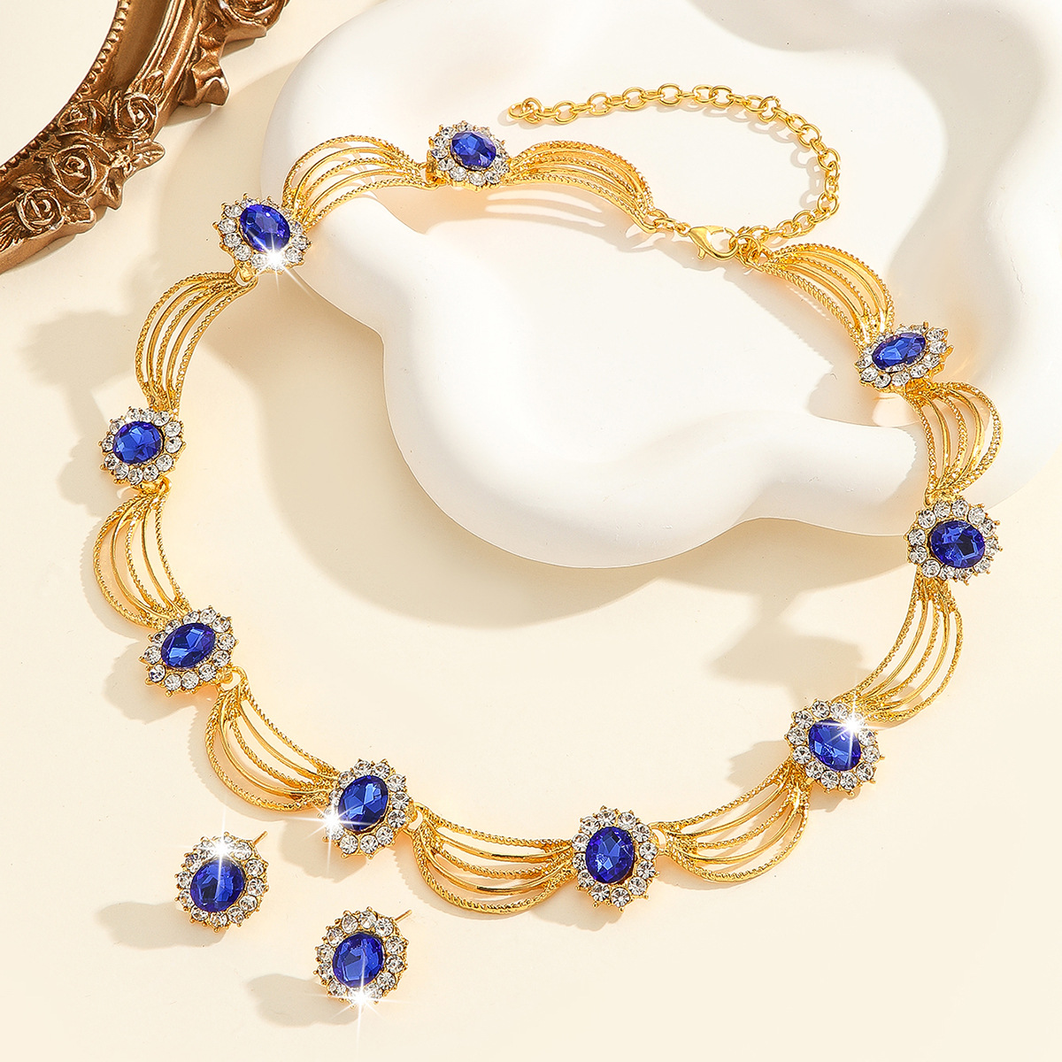 2-piece crystal jewelry set#TL0065