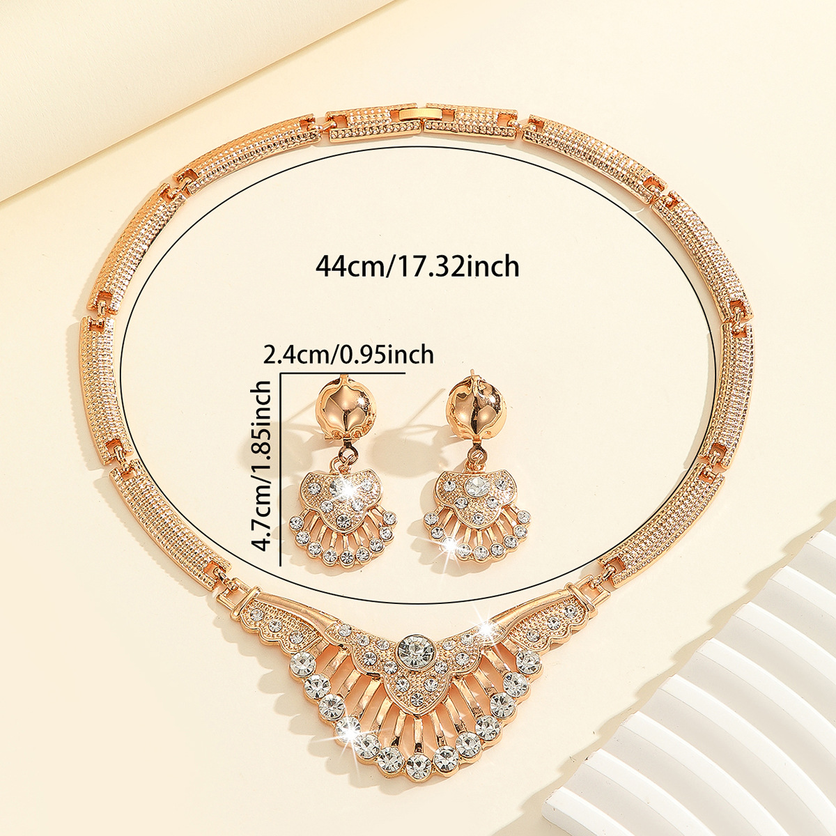 2-piece crystal jewelry set#TL4003