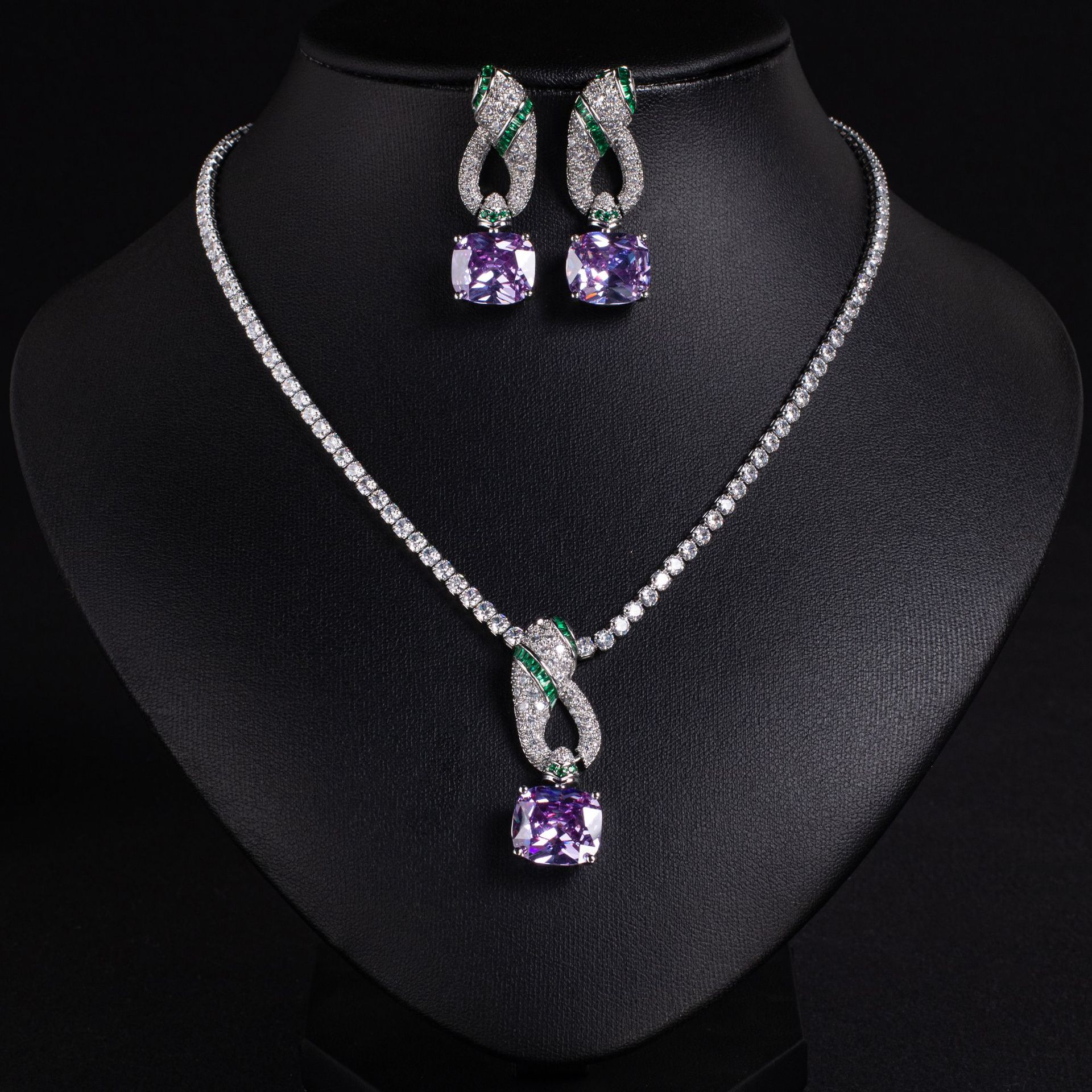 New hot selling European zircon jewelry sets