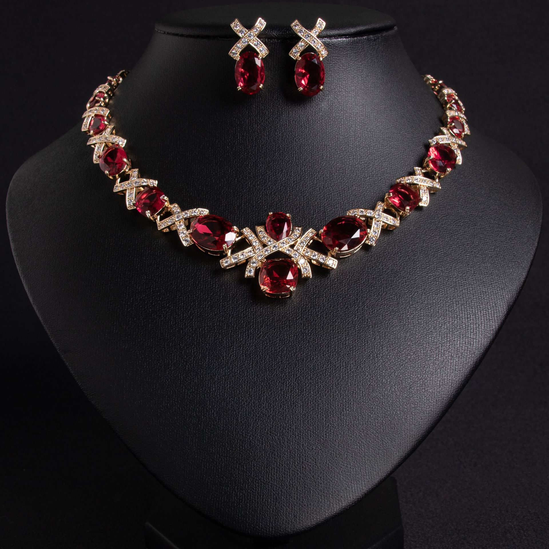 New elegant zircon jewelry set