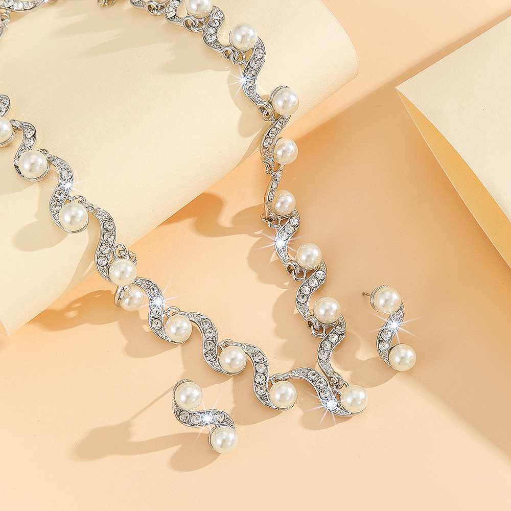 2-piece crystal jewelry set#TL0658