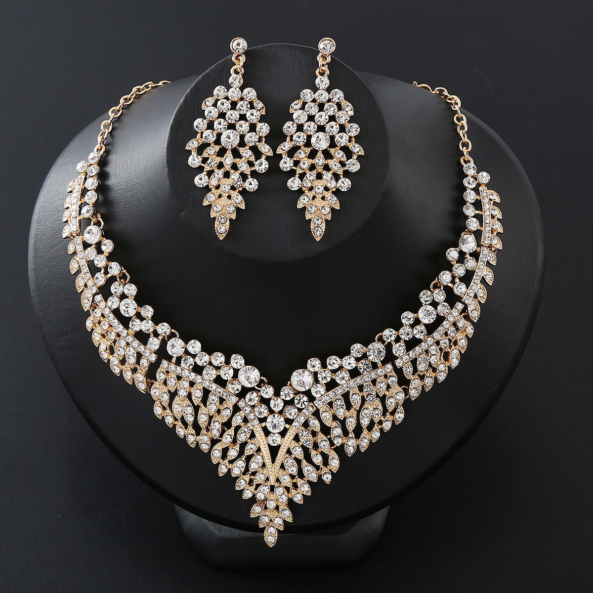 2-piece crystal jewelry set#TL0001