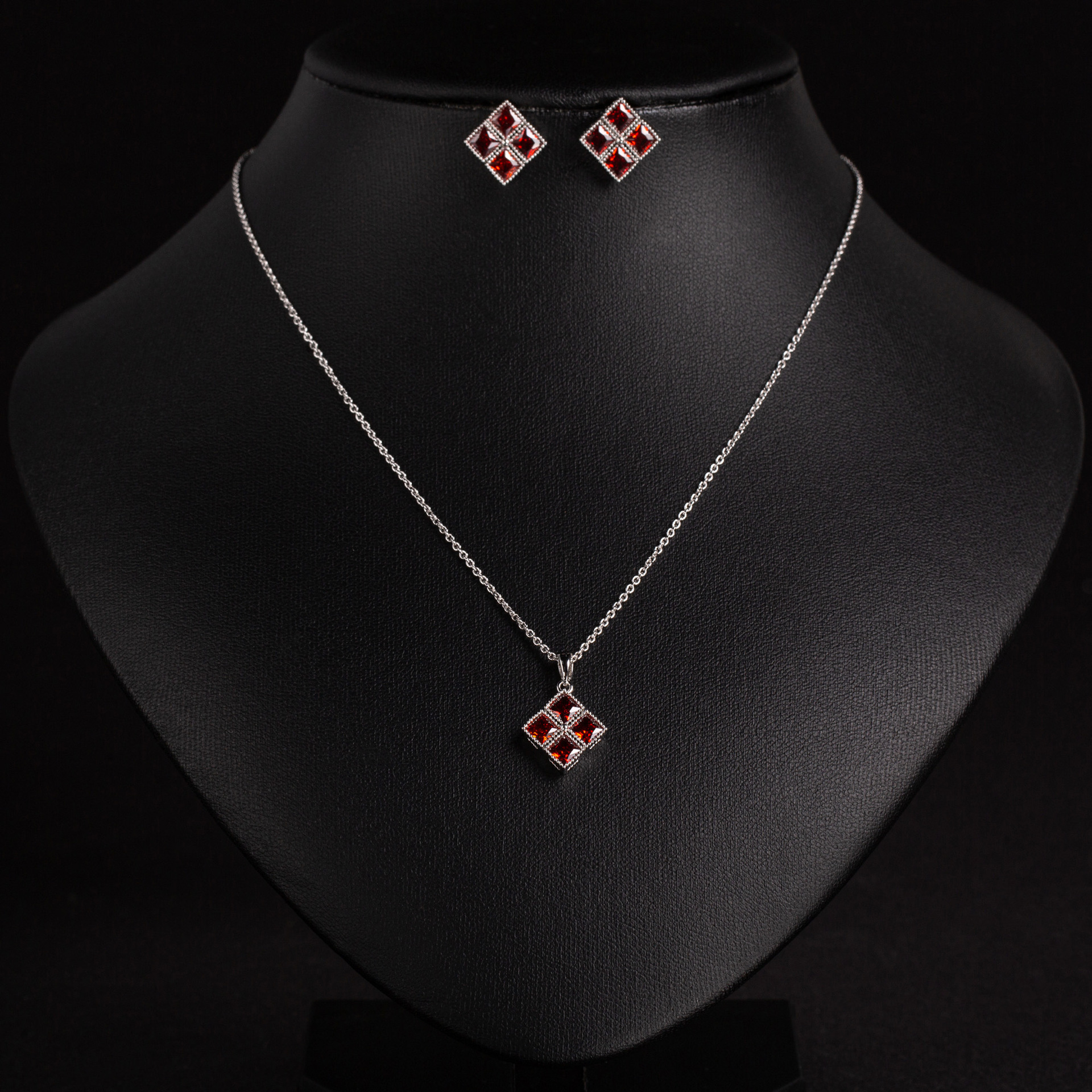 New simple zircon jewelry set