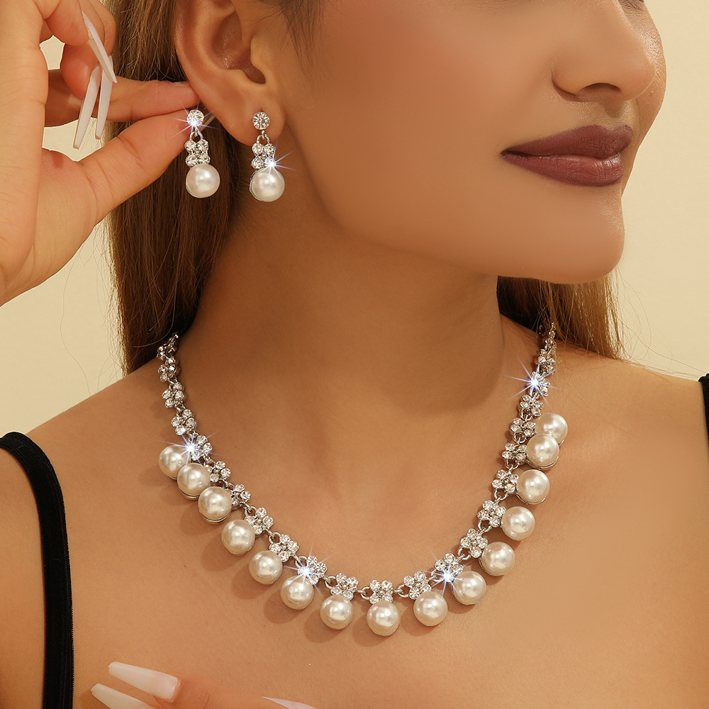 2-piece crystal jewelry set#TL3215