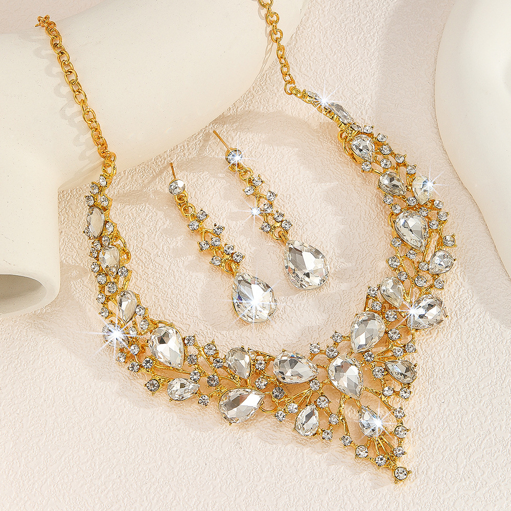2-piece crystal jewelry set#TL0265