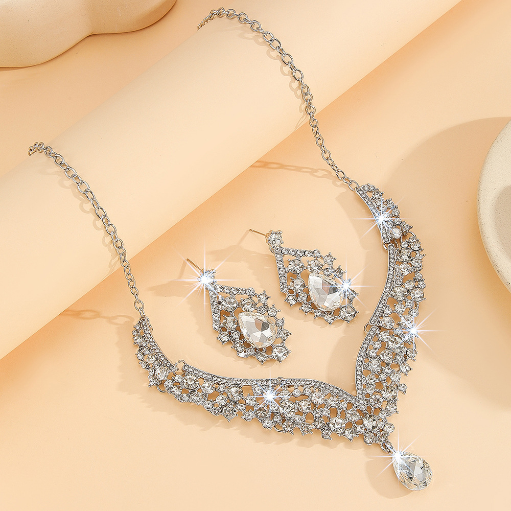 2-piece crystal jewelry set#TL0032