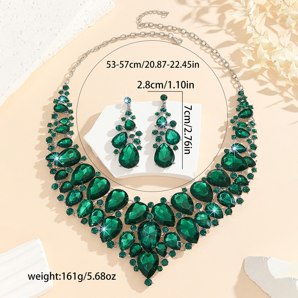 2-piece crystal jewelry set#TL0001