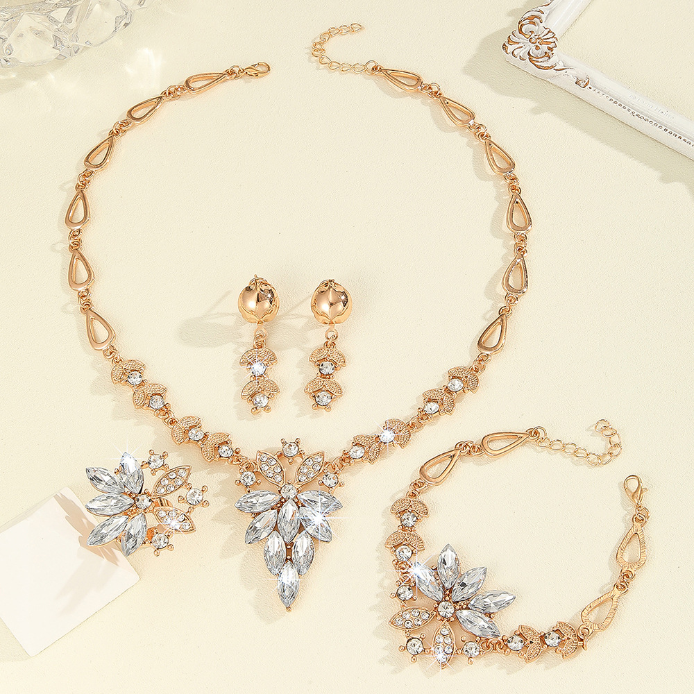 4-piece crystal jewelry set#61154207