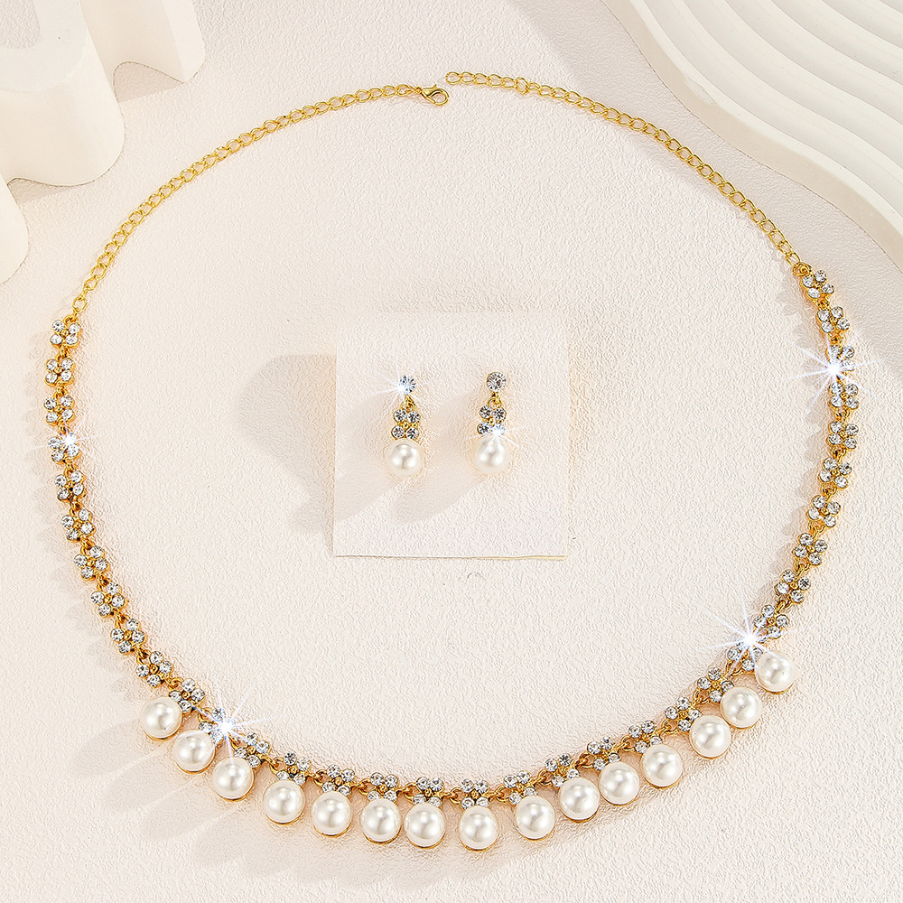 2-piece crystal jewelry set#TL3215