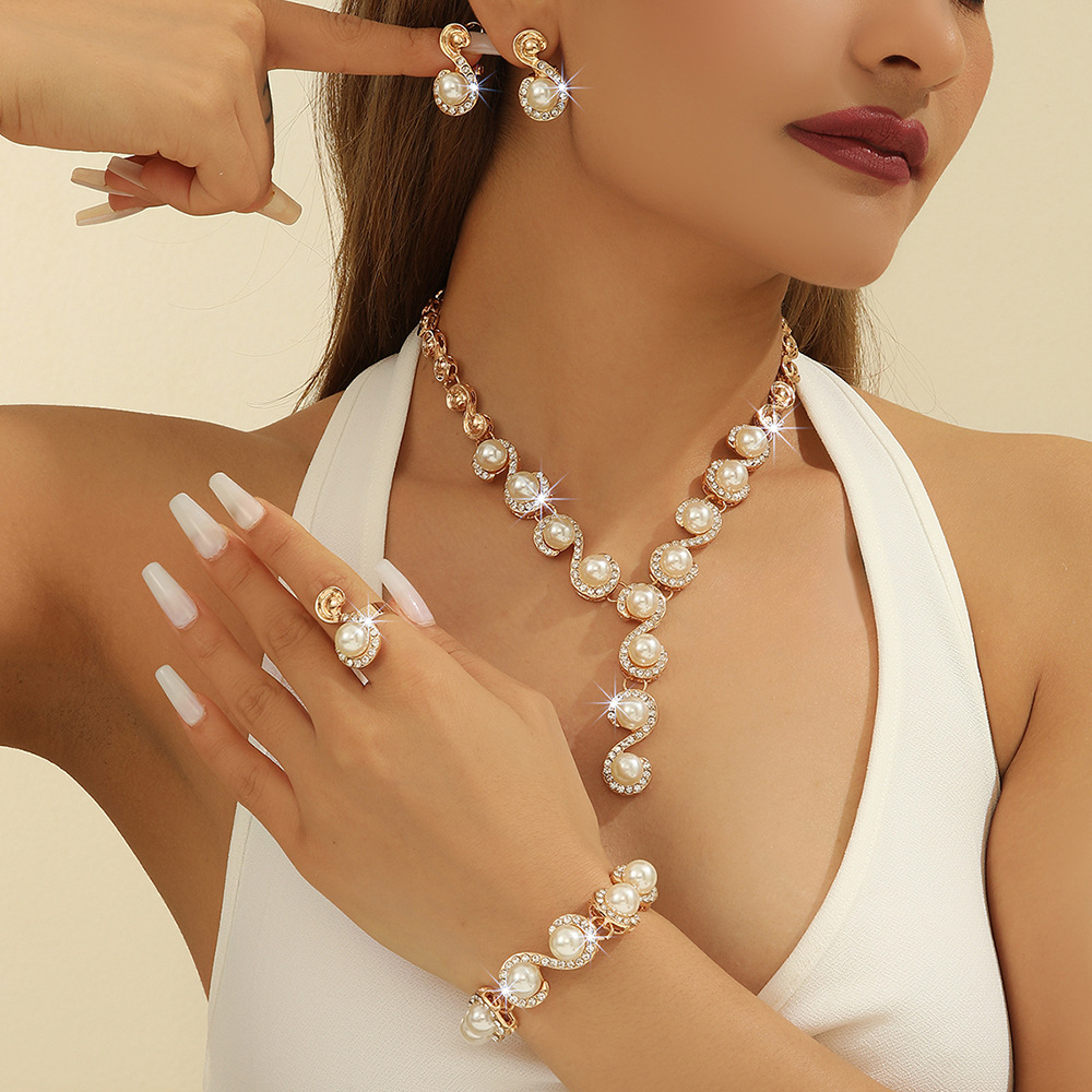 4-piece crystal jewelry set#61154364