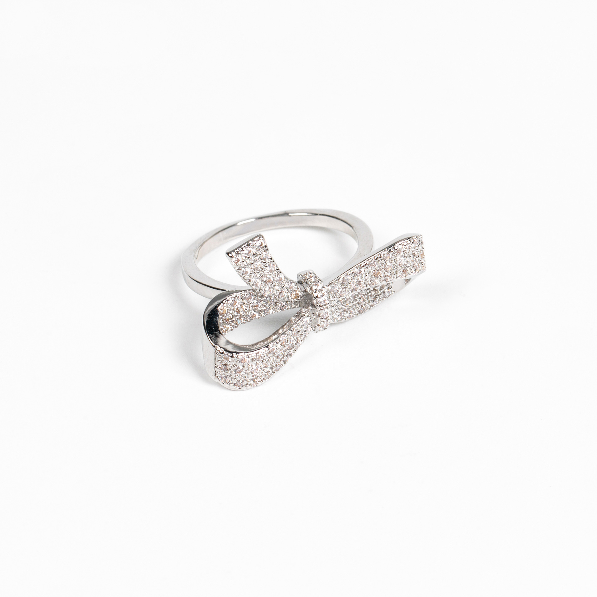 New high quality creative bow zircon ring