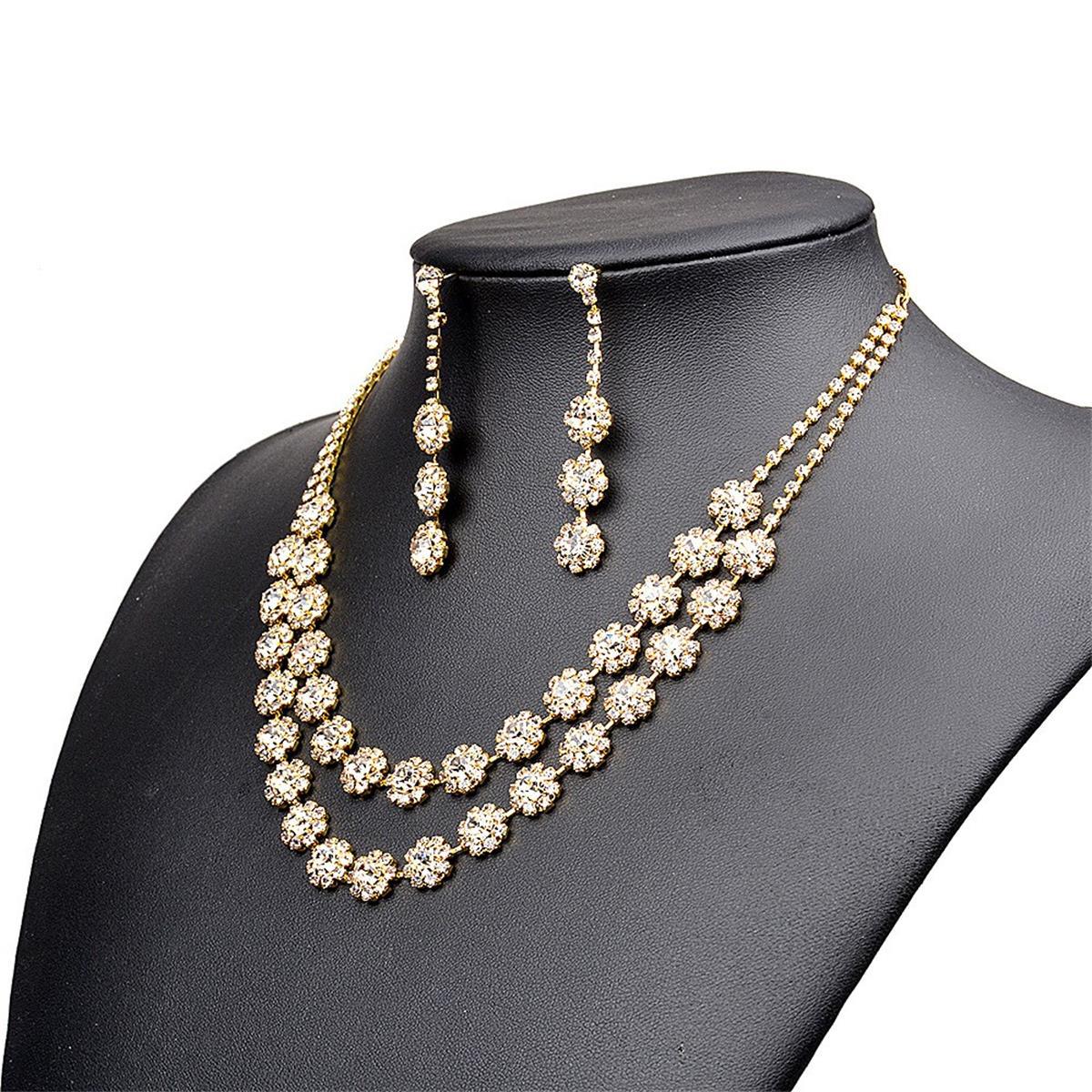 2-piece crystal jewelry set#ZL002645
