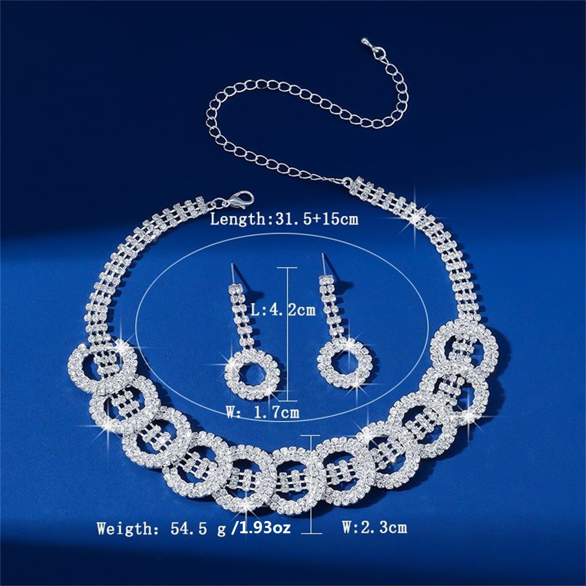 2-piece crystal jewelry set#ZL002645