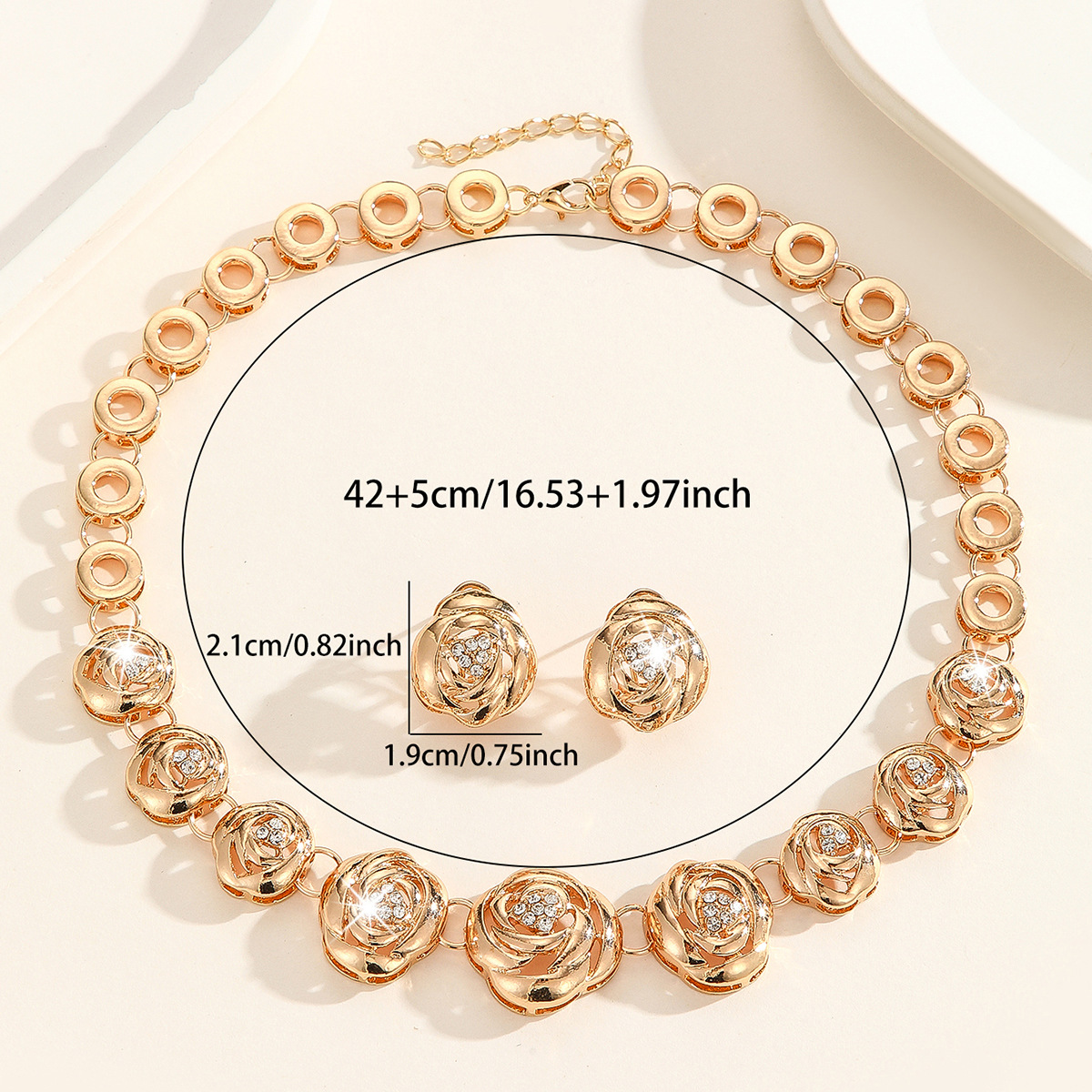 2-piece crystal jewelry set#TL4335