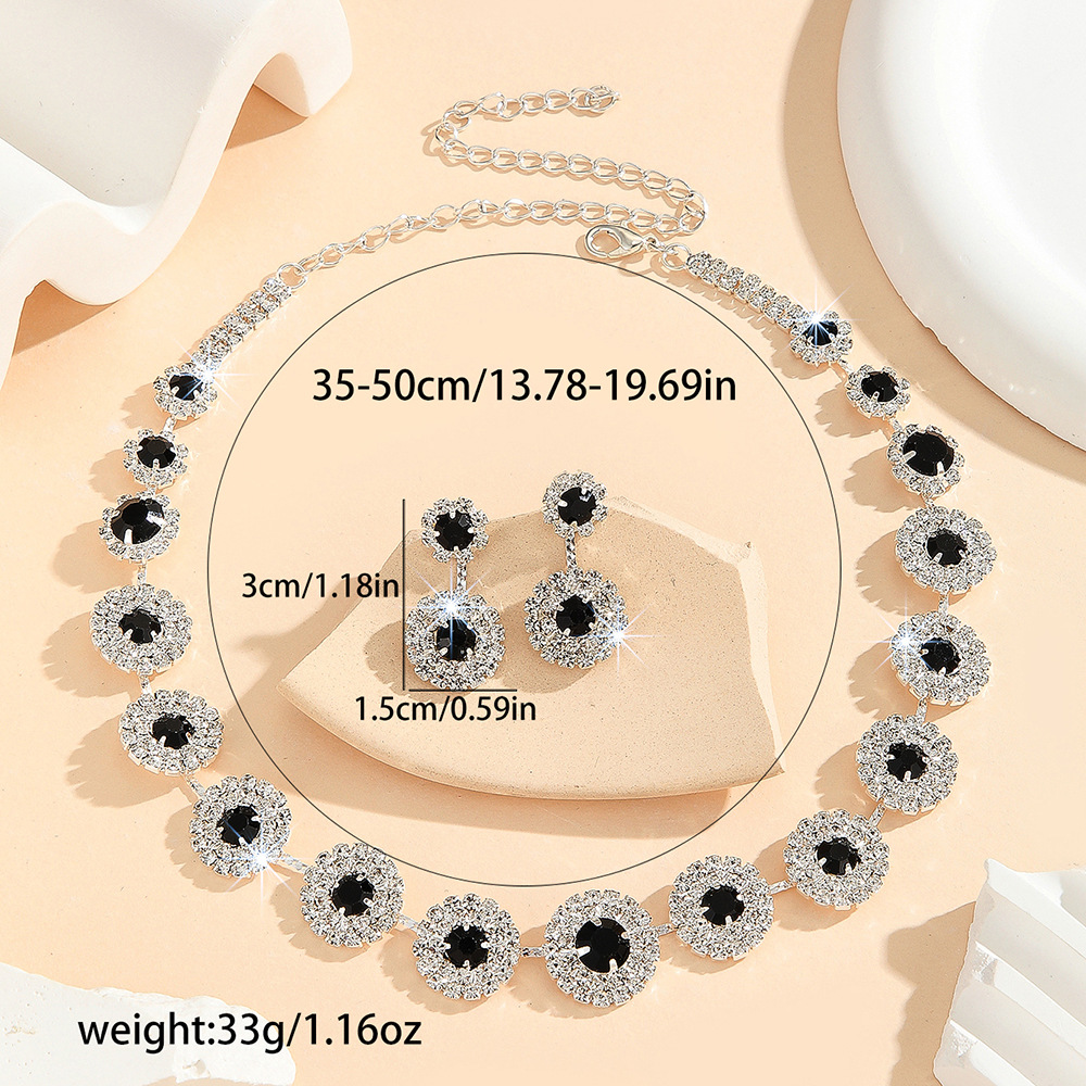 2-piece crystal jewelry set#TL00342