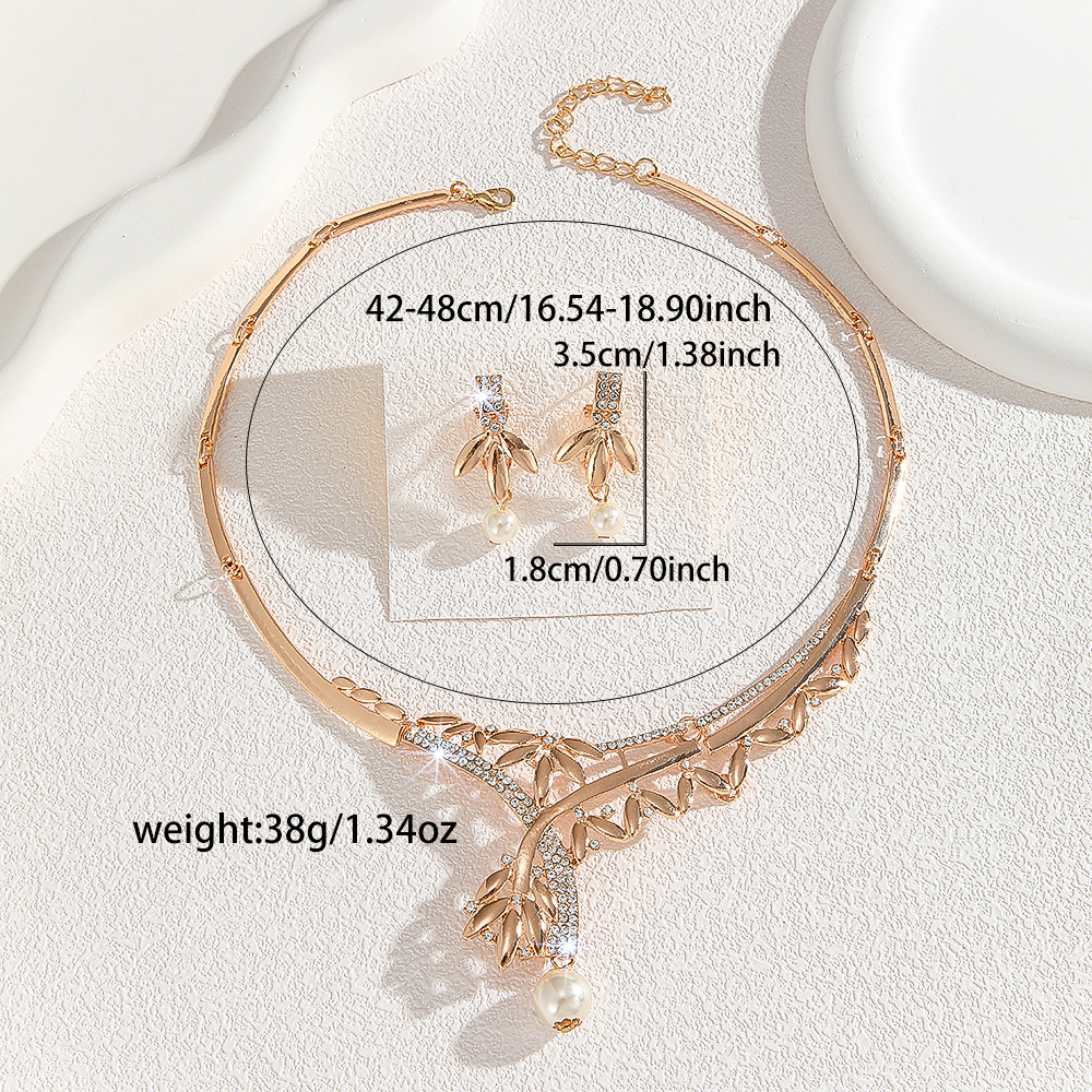 2-piece crystal jewelry set#L4057