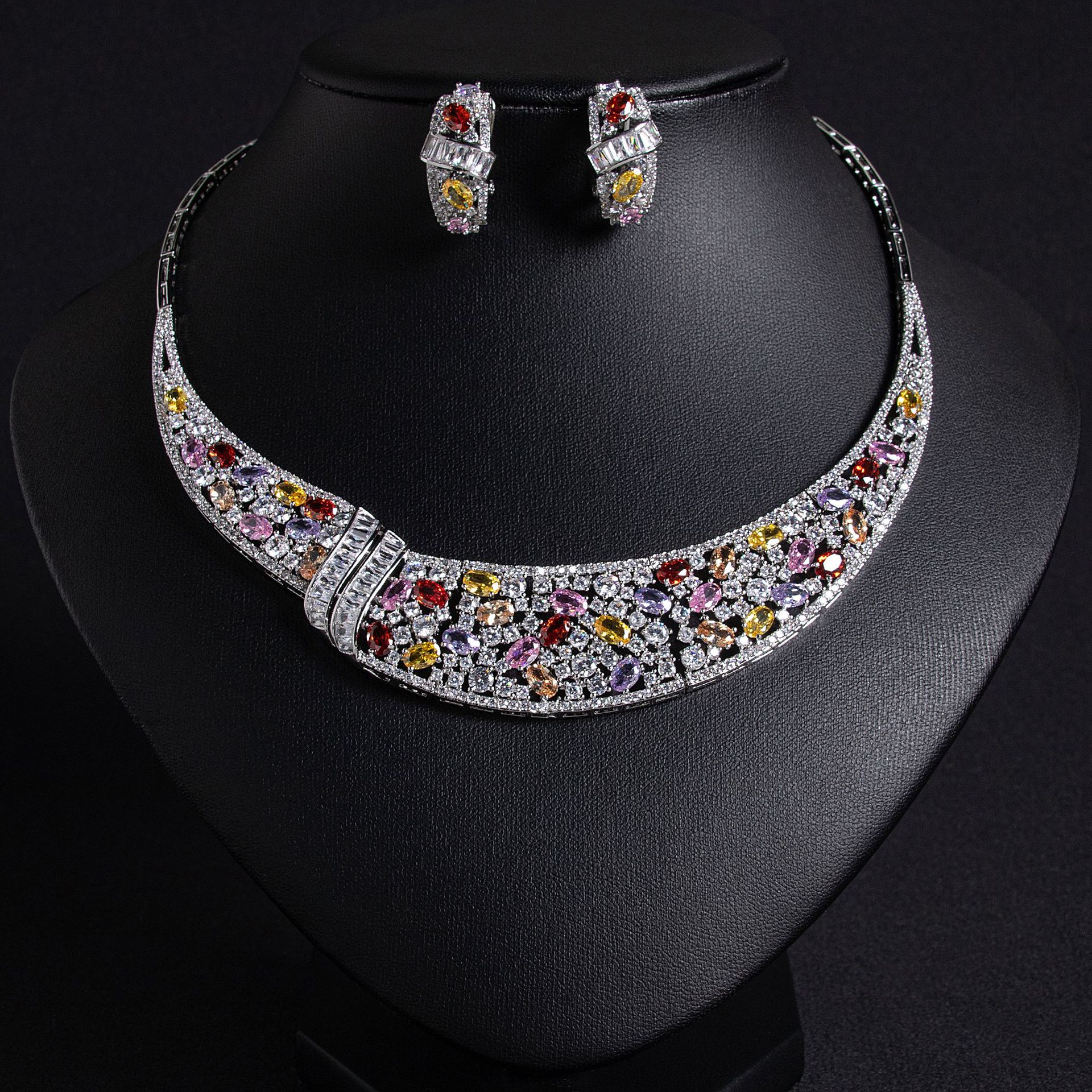New dazzling zircon jewelry set
