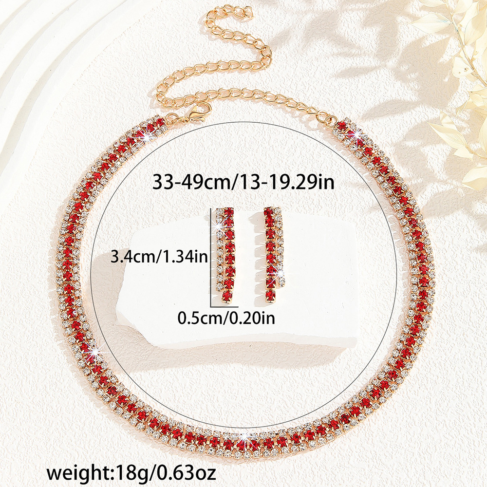 2-piece crystal jewelry set#TL00342