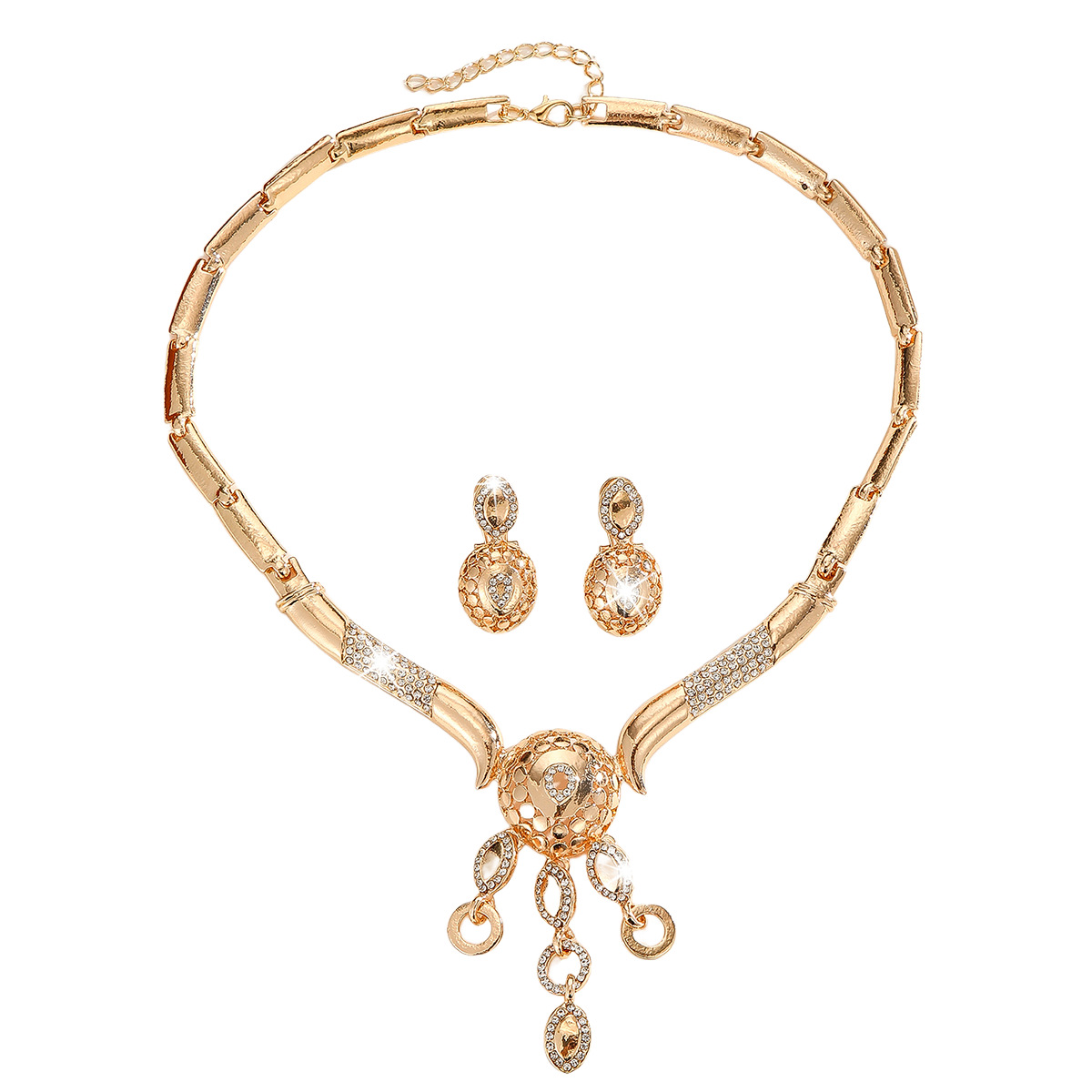 2-piece crystal jewelry set#TL4137