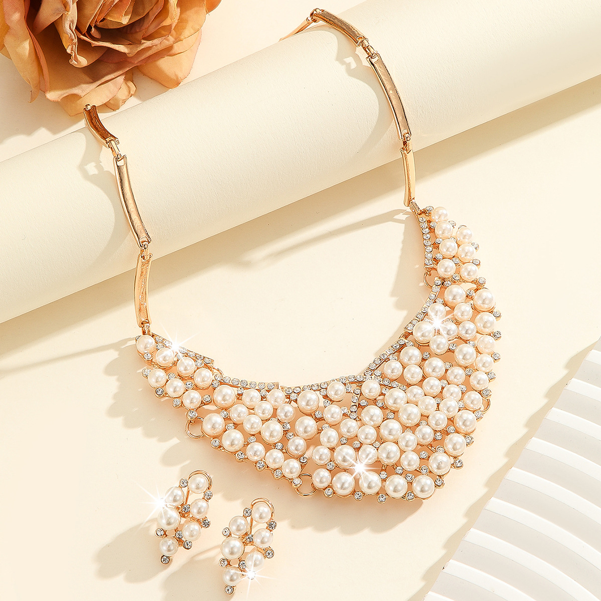 2-piece crystal jewelry set#TL4213