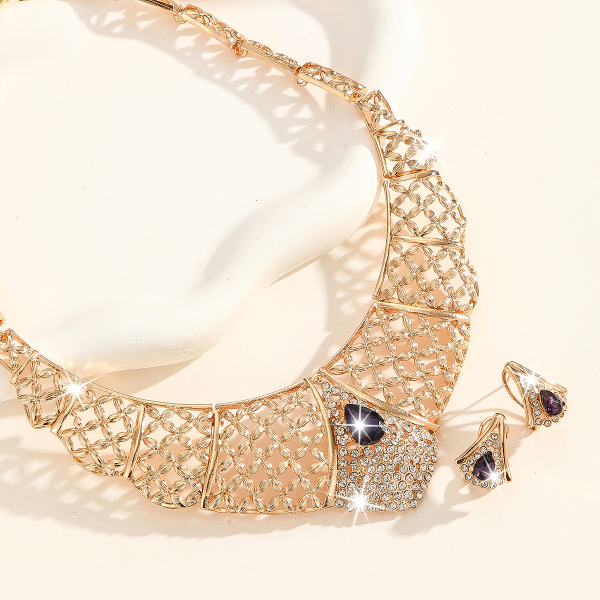 2-piece crystal jewelry set#TL4235