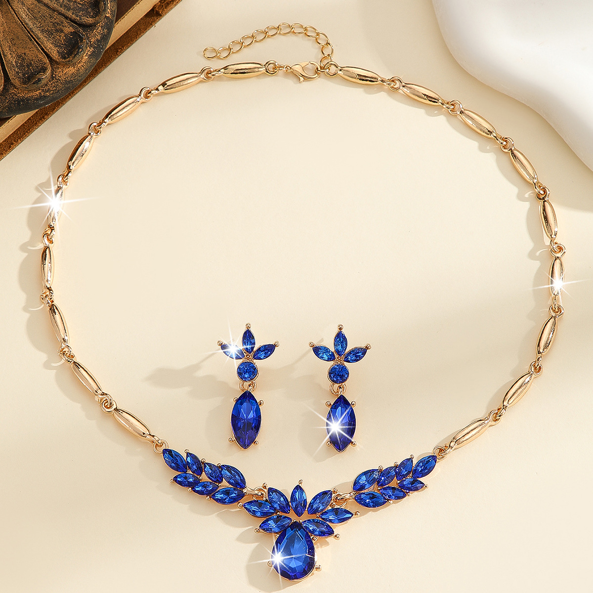 2-piece crystal jewelry set#TL2088