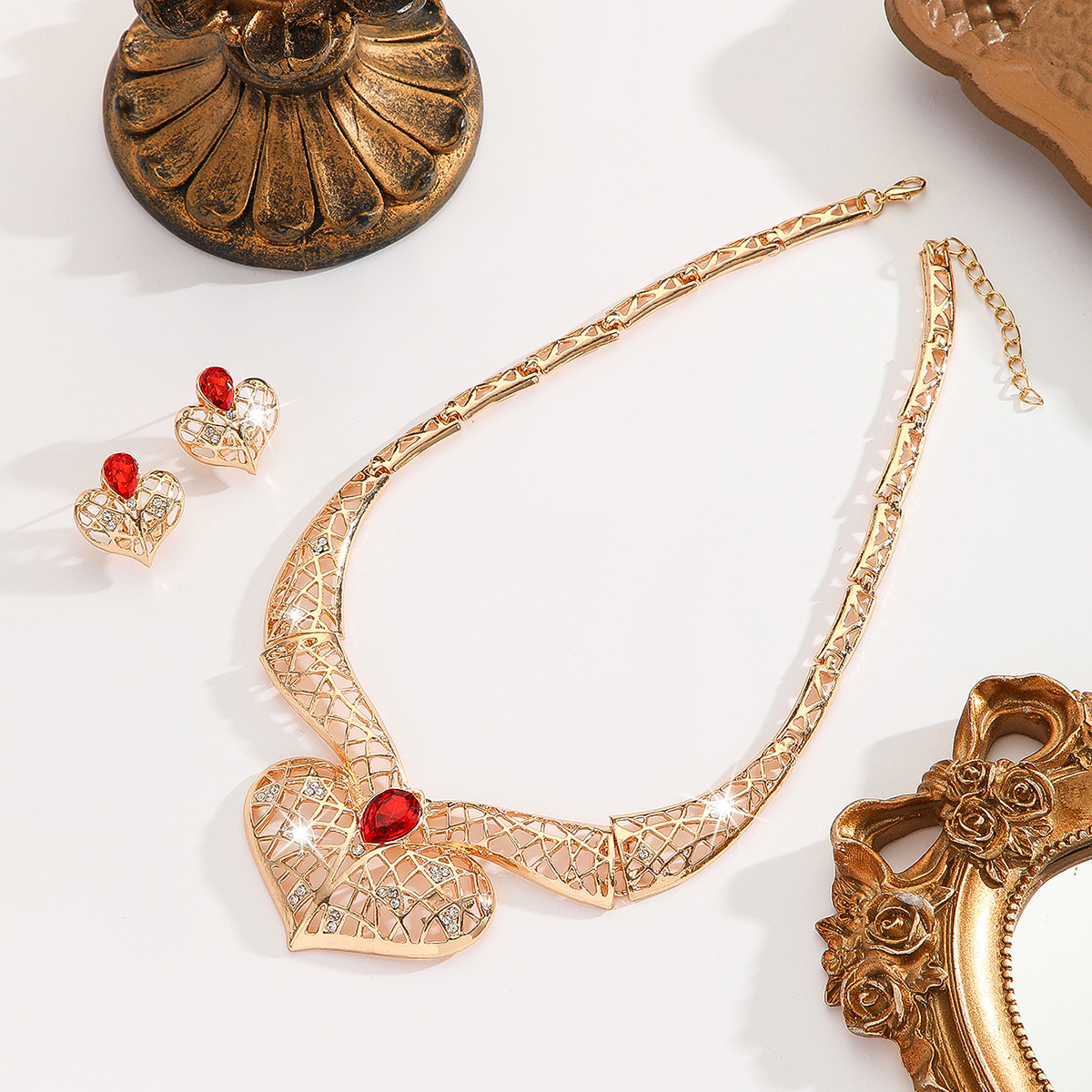 2-piece crystal jewelry set#TL4153