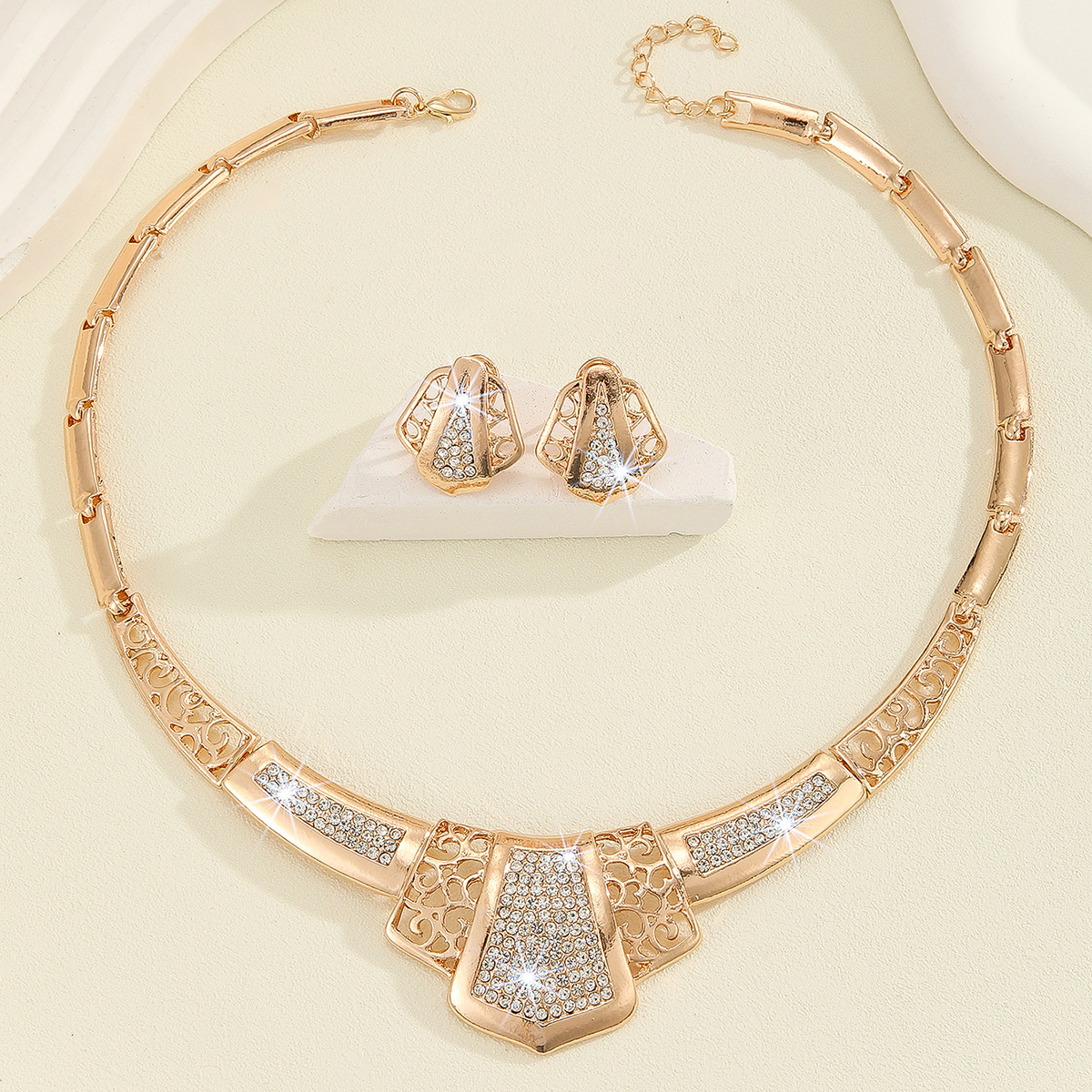 2-piece crystal jewelry set#TL4114