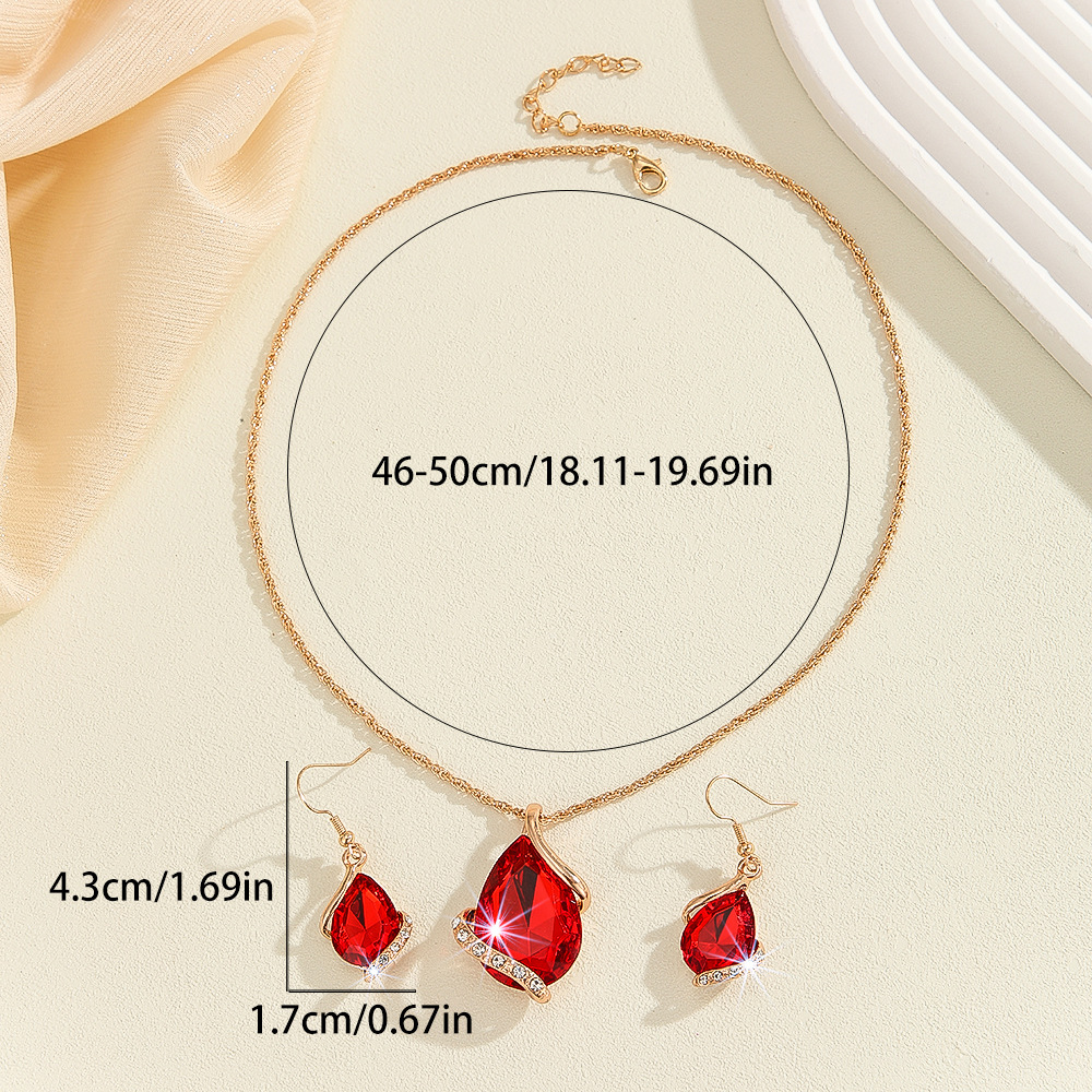 2-piece crystal jewelry set#2103