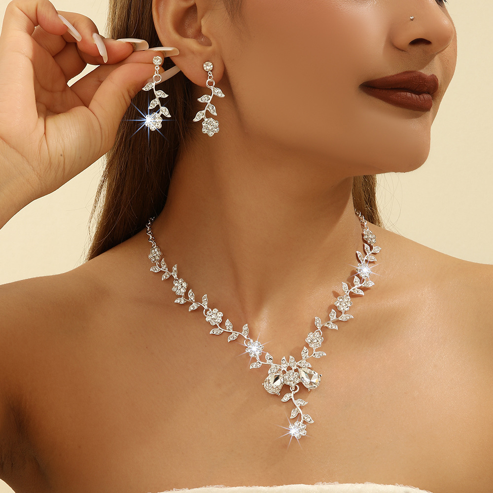 2-piece crystal jewelry set#TL0068