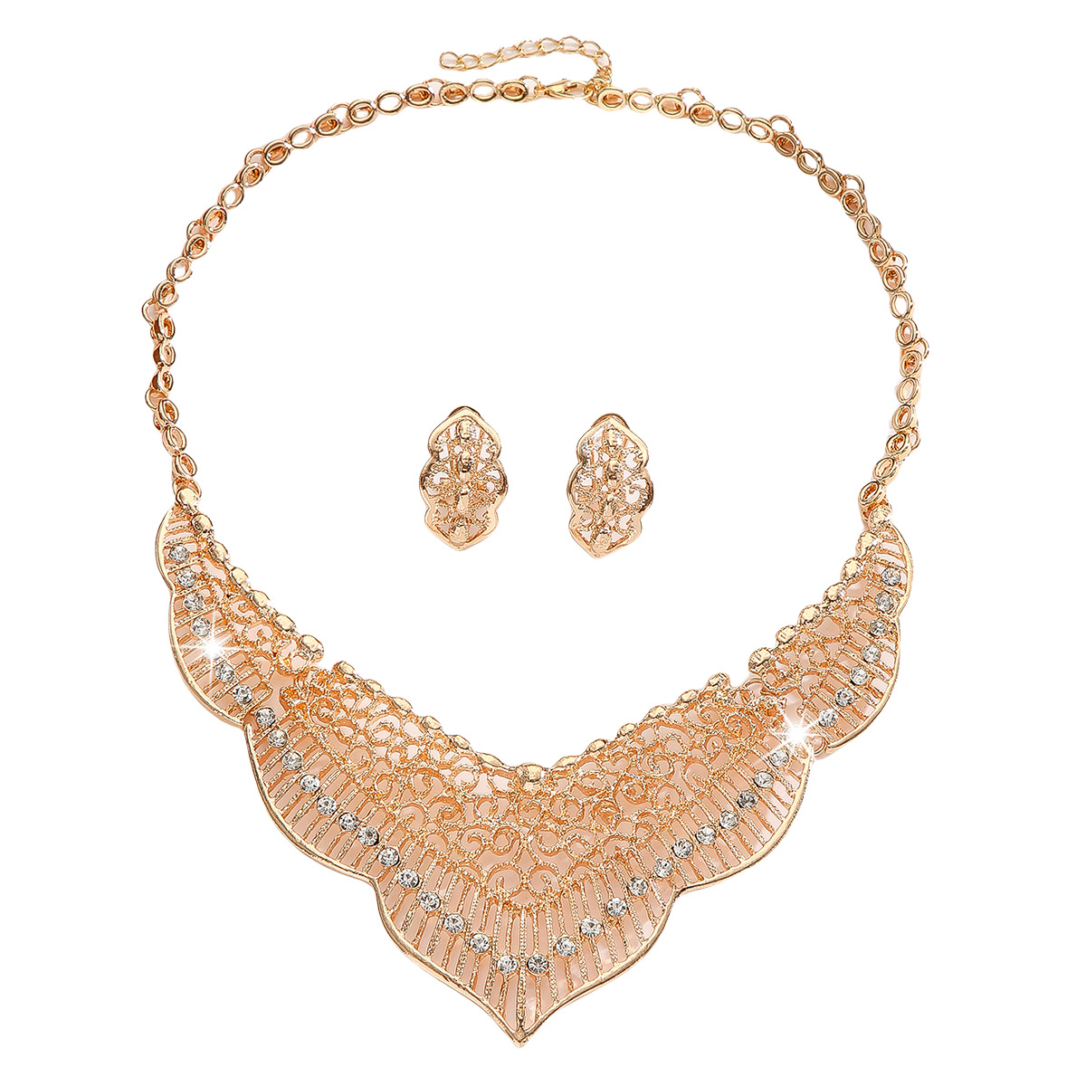 2-piece crystal jewelry set#TL4021