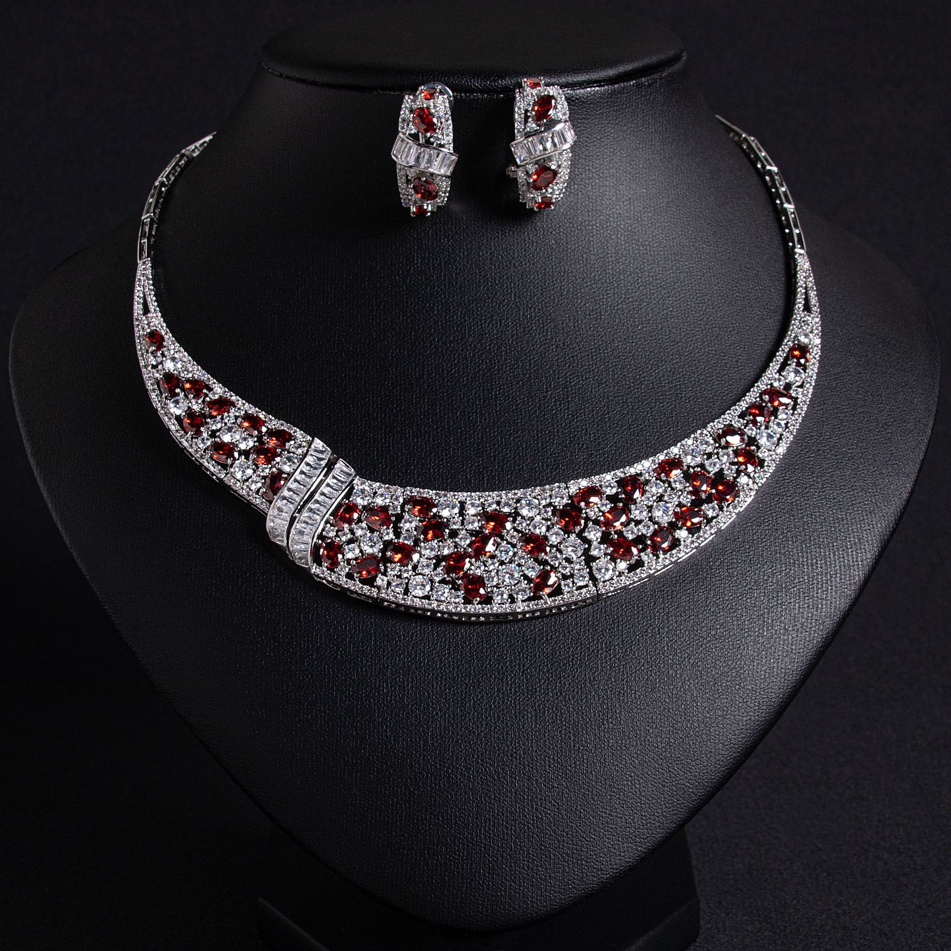 New dazzling zircon jewelry set