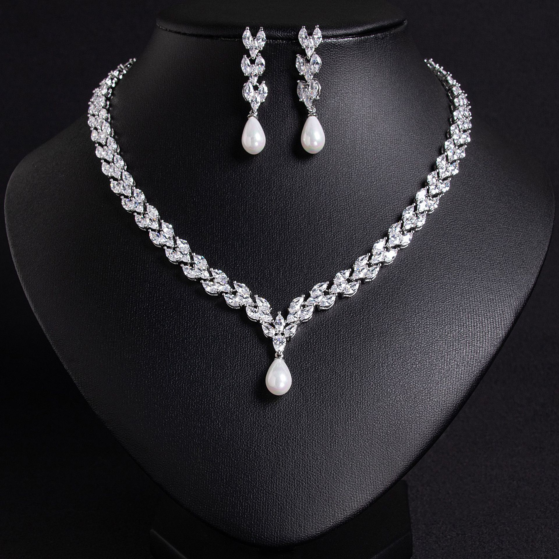 New wheat ear zircon jewelry set