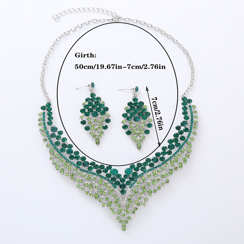 2-piece crystal jewelry set#TL0001
