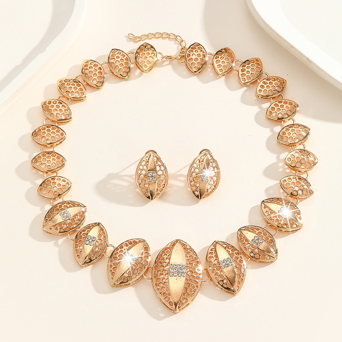 2-piece crystal jewelry set#TL4115