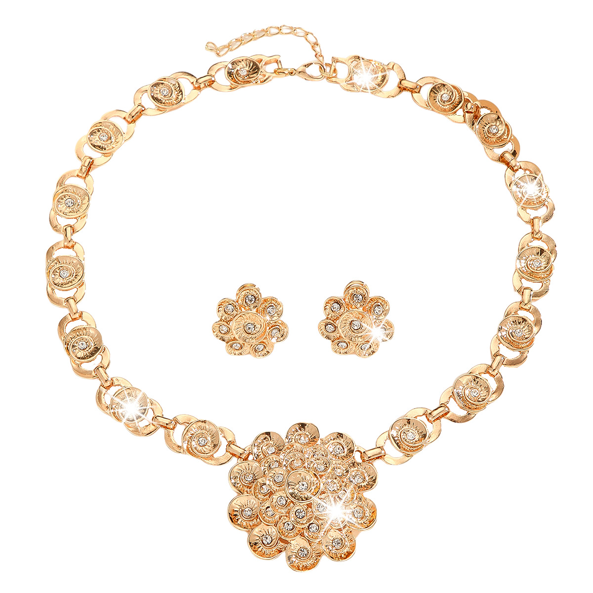 2-piece crystal jewelry set#TL4291