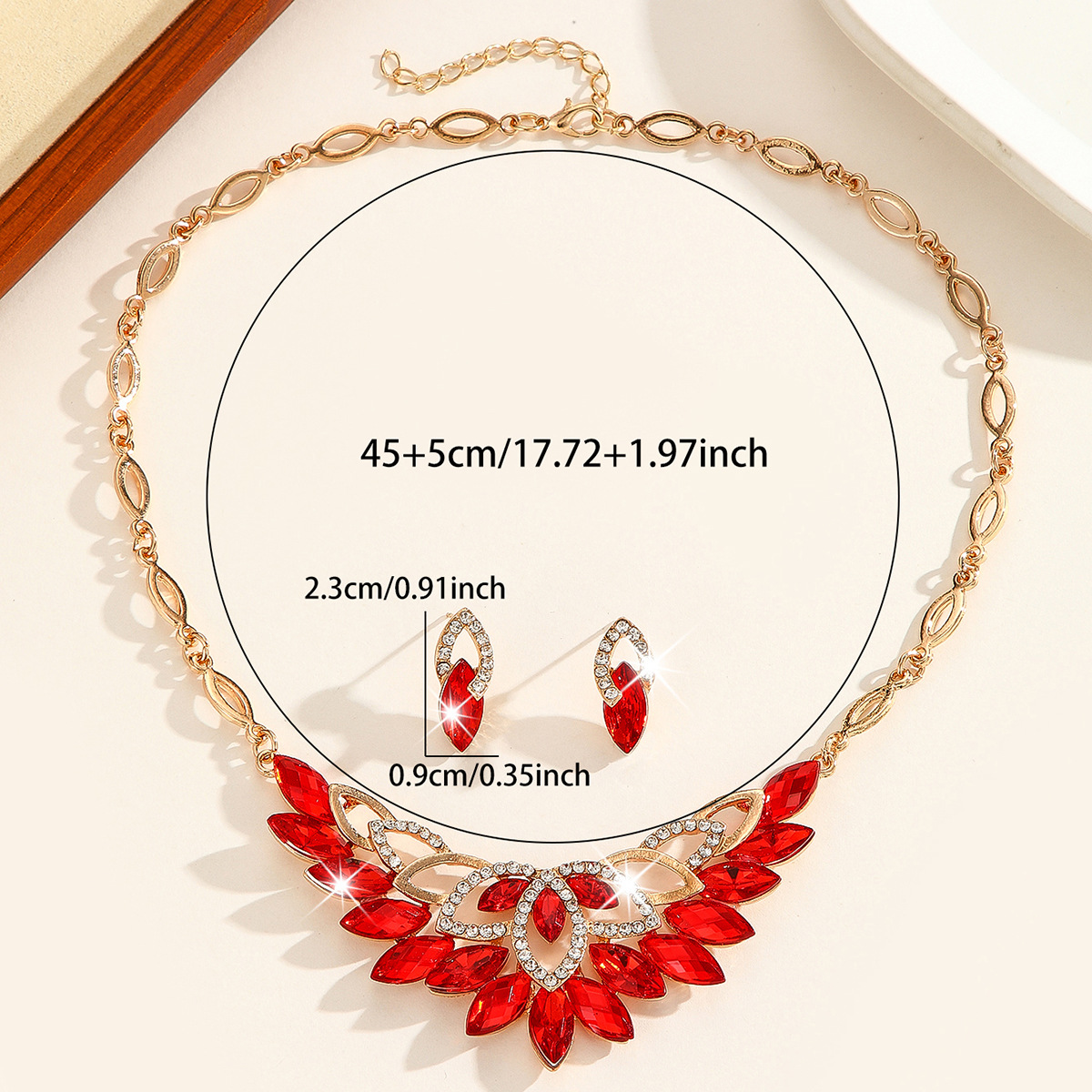 2-piece crystal jewelry set#TL2112