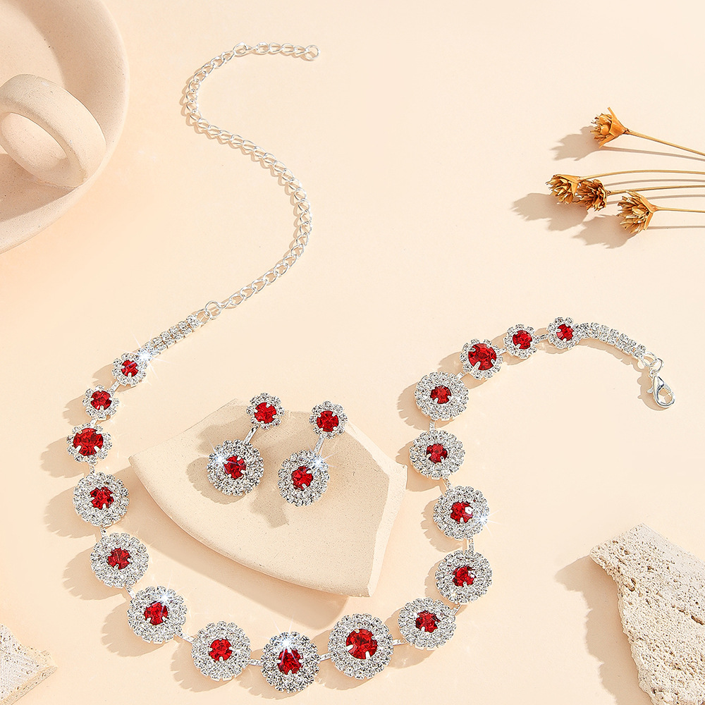2-piece crystal jewelry set#TL00342