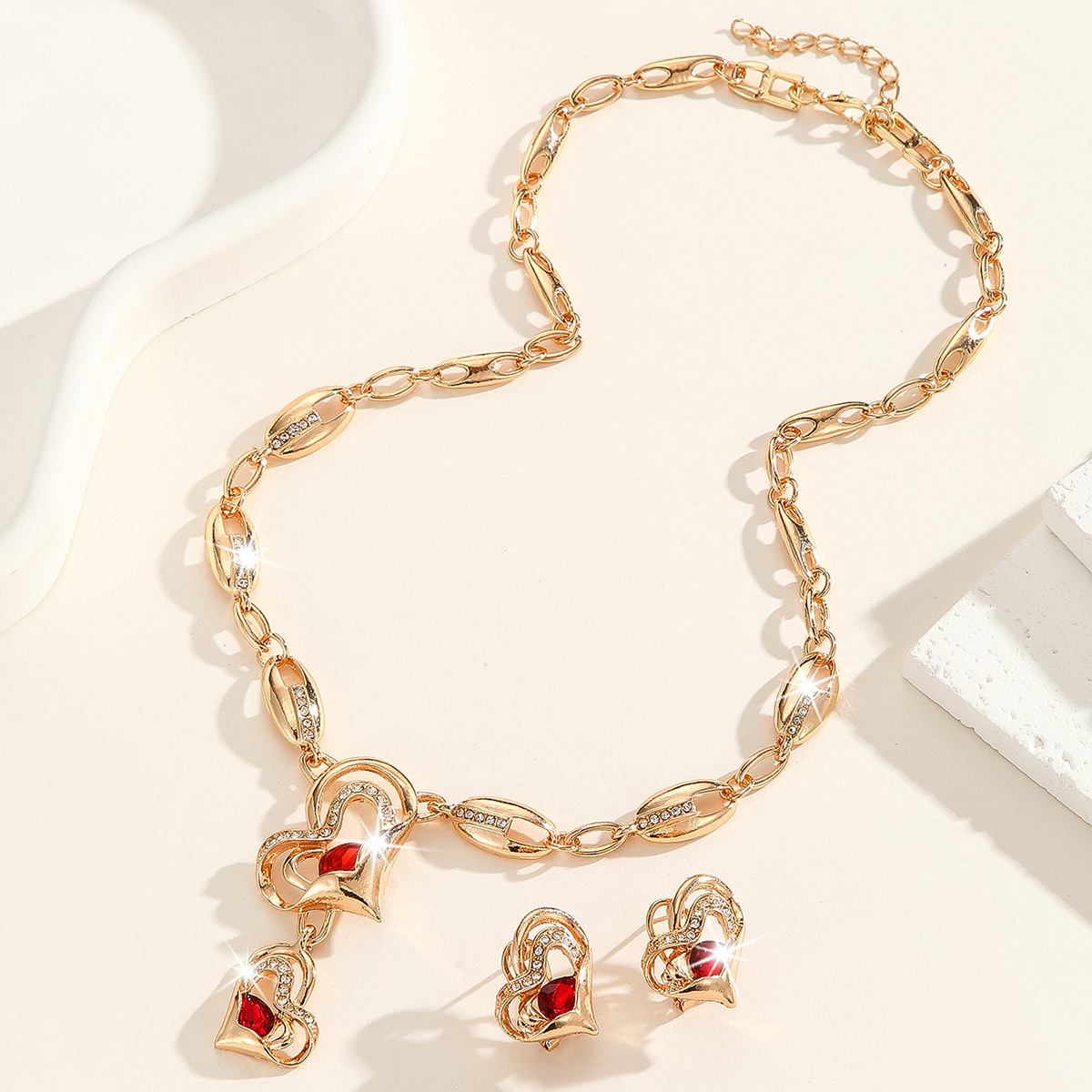 2-piece crystal jewelry set#TL4202